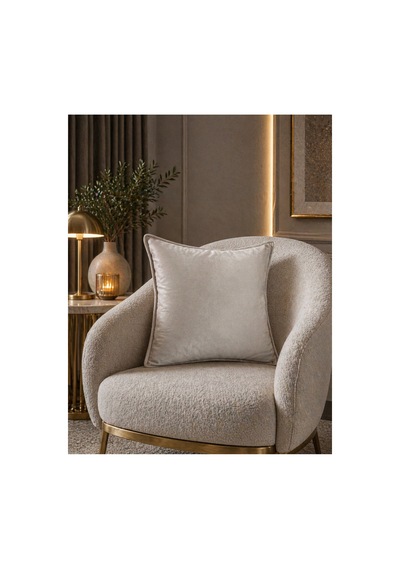 Premium Kumaşlı Açık Vizon Grej Kırlent Kılıfı, Modern Ve Zarif Dekorasyonun Tamamlayıcısıdır. Vizon - 841126134 Vizon