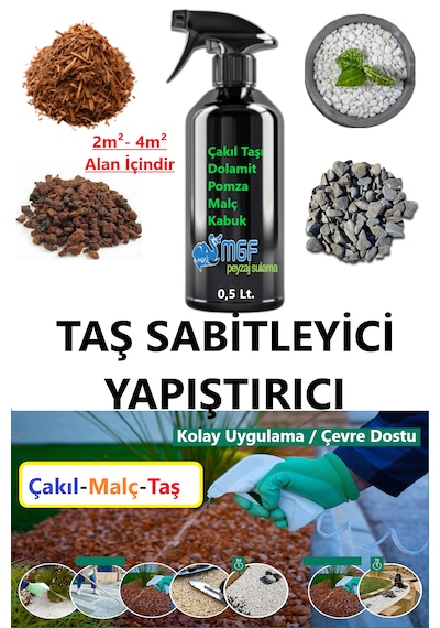 Mgf 0,5 Litre. Taş, Çakıl, Kabuk Bağlayıcı Sabitleyici Yapıştırıcı Taş Reçinesi 0,5 Litre