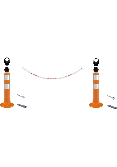 Otopark Düzenleyici (2 Adet 45 Cm Delinatör + 3 Metre 8 mm Zincir)