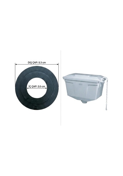 Visam Lord Rezervuar Tahliye Contası 25x53 Mm Çizgi Setli Siyah
