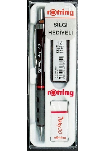 Rotring Tikky Versatil Kalem Seti 0.5 MM  Bordo
