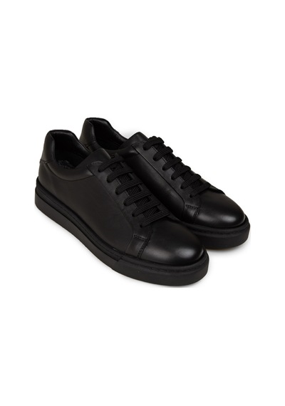 Deery Erkek Hakiki Deri Siyah Sneaker Ayakkabı - 02018msyhc01 Siyah