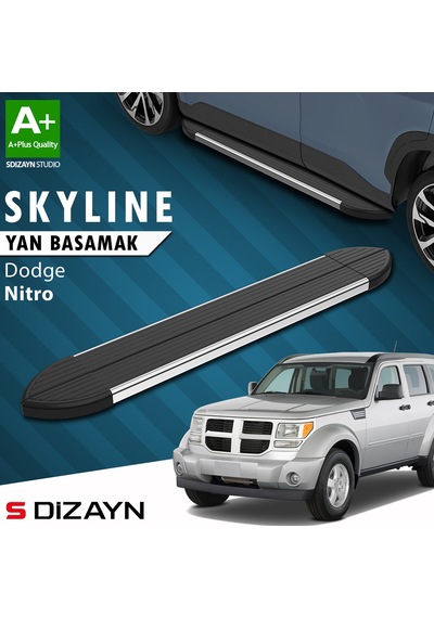 S-dizayn Dodge Nitro Skyline Krom Yan Basamak 153 Cm 2007-2012 A+ Kalite