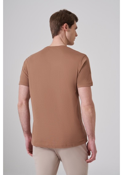 Morven Erkek Açık Kahve Basic Bisiklet Yaka Dynamic Fit Pamuk T-shirt 26yc018008411 Açık Kahve Açık Kahverengi
