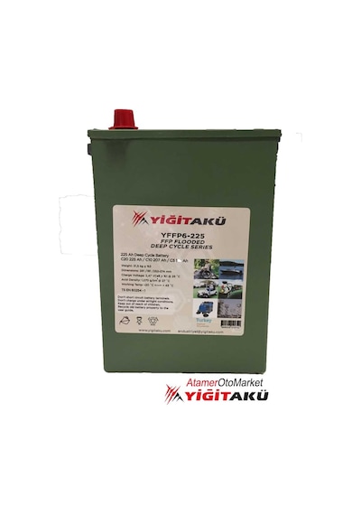 6 Volt 225 Ah-Amper Deep Cycle Series Akü Yffp6-225 Yiğit Akü