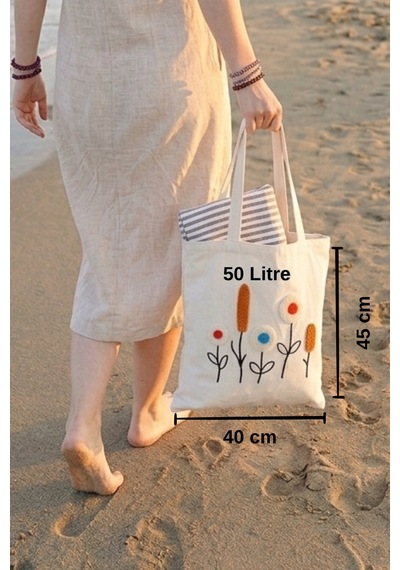 Cix Short Tagline Punch Desenli Büyük Boy Piknik Ve Plaj Çantası Kum Geçirmez 40x45x15 Cm Turuncu - 888479777 Turuncu