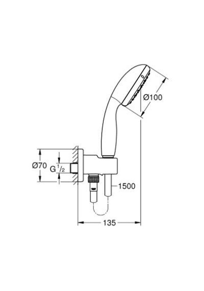 Grohe Bau Ankastre Gagasız Set - 29079000Set2 Gümüş