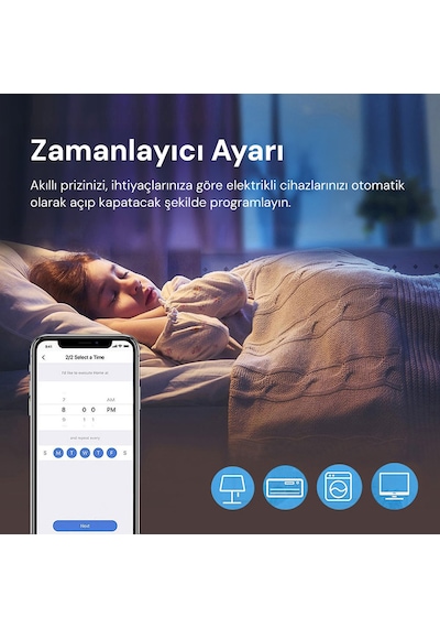 Yeco Sp-16 Akıllı Priz, Wi-fi Uyumlu, Telefonla Kontrol, 16a Akım Koruma, Enerji İzleme 1 Adet