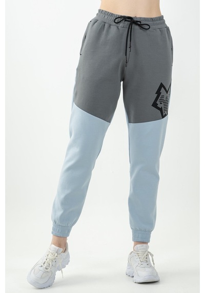 Maraton Sportswear Comfort Kadın Dönüşlü Paça Basic Sislimavi Pantolon 22028-sislimavi Açık Mavi