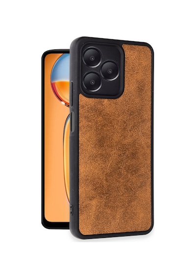 Realme Note 50 4g Uyumlu Kılıf Aras Deri Kapak - Taba