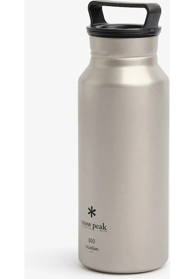 Snow Peak Ti Aurora Bottle 800, 100% Titanyum Su Şişesi, Ultra Hafif Ve Dayanıklı, 27 Oz Kapasite Termoslar Gri