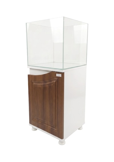 Kanki Pet 40 Cm Ultra Clear Nano West Seri Mobilyalı Ceviz Akvaryum 64 Lt