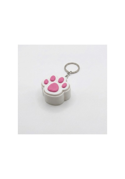 Kedi Patisi Stres Attırıcı Fidget Anahtarlık - Pembe Ve Beyaz Özel Tasarım Beyaz