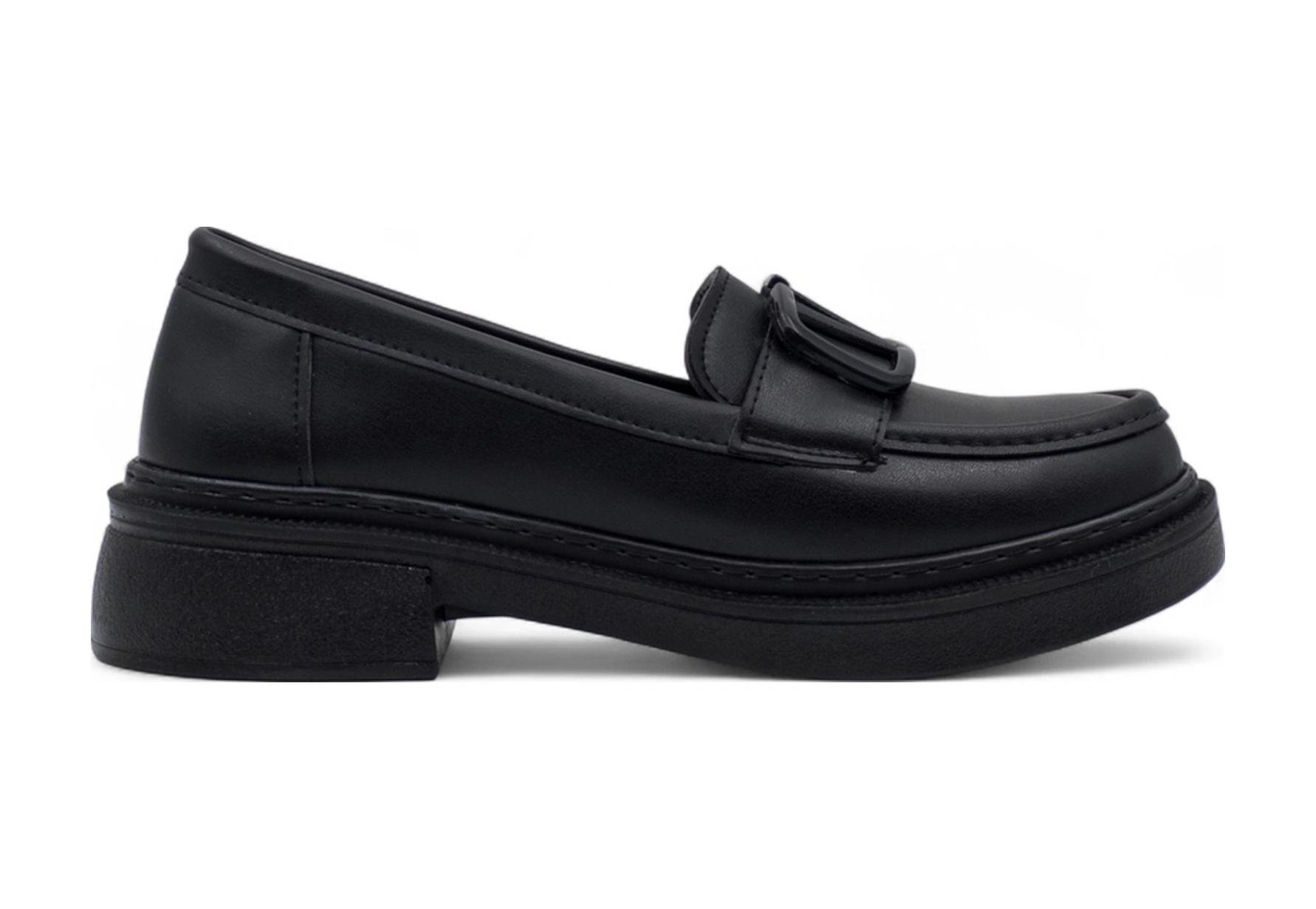 Wıssente 1810 Toka Detaylı Kadın Loafer Siyah