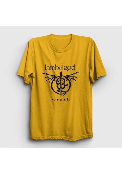 Presmono Unisex Wrath Lamb Of God T-shirt Sarı