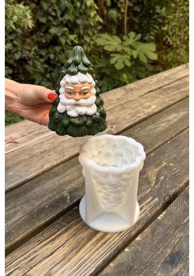 Noel Baba Ağacı Silikon Mum Kalıbı