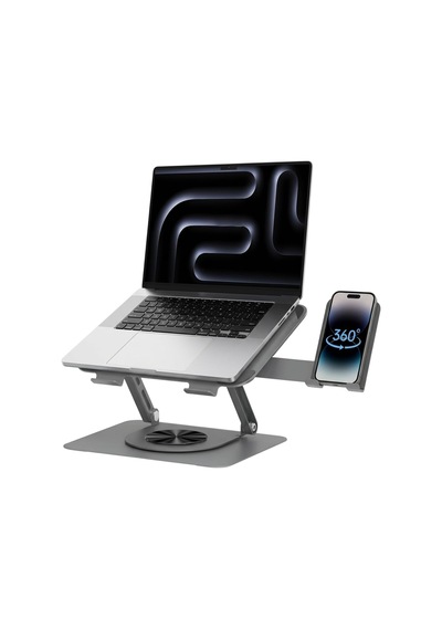 360 Derece Döner Laptop Standı Telefon Tutuculu, Ayarlanabilir Katlanabilir Notebook Yükseltici, 10-15.6 İnç Laptop İle Uyumlu Masaüstü Alüminyum Stand L189-c 360 Derece Döner Laptop Standı Telefon Tutuculu, Ayarlanabilir Katlanabilir Notebook Yükseltici, 10-15.6 İnç Laptop İle Uyumlu Masaüstü Alüminyum Stand L189-c