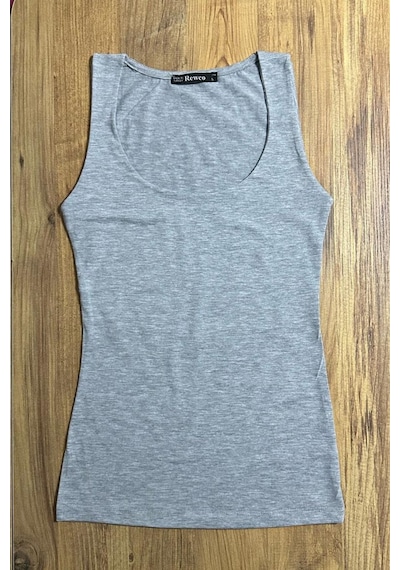 Balenbi Kadın Basic Geniş Askılı Uzun Penye Body 1068 Grimelanj