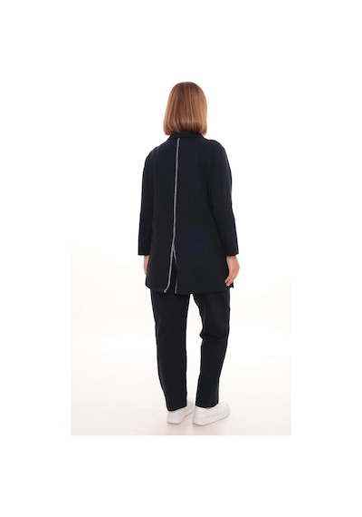 Lady Majestic Büyük Beden Hırka Sweatshirt & Pantolon İkili Takım Kadın Lacivert