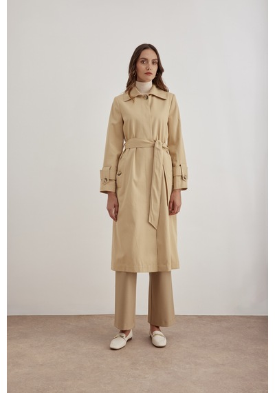 Aker 24aw07174111 Küçük Beden Trençkot 24aw07174111 038 Camel Camel