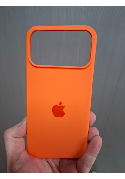 Apple Uyumlu iPhone 17 Pro Max Logolu İçi Kadife Silikon Lansman Kılıf Koyu Turuncu Apple Uyumlu iPhone 17 Pro Max Logolu İçi Kadife Silikon Lansman Kılıf Koyu Turuncu
