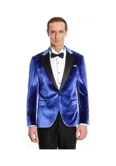 Wessi Kafide Lacivert Slim Fit Erkek Smokin Ceket Lacivert