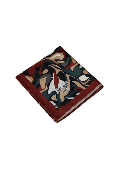 Mim Eşarp Vav İpek Kadın Micro Twill Sport Desenli Eşarp Bordo