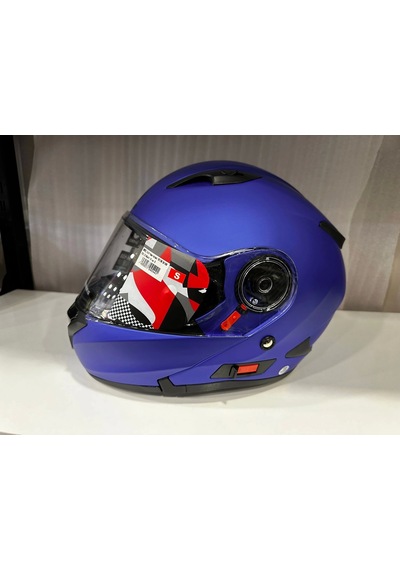 Shiro SH-508 Çene Açılır Kapalı Kask Mat Mavi
