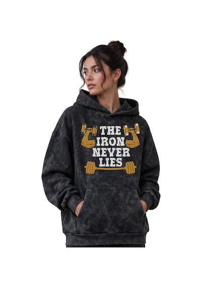 Sevbano Fitness Gym Bodybuilding Baskılı Unisex Oversize Premium Yıkamalı Siyah