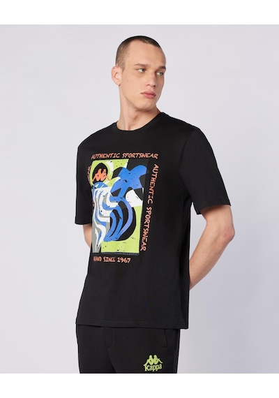 Kappa Hibbs Tee Erkek Siyah Comfort Tişört