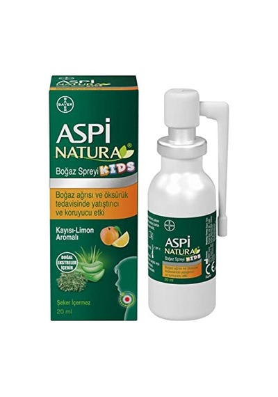 Aspinatura Kids Boğaz Spreyi Kayısı Limon 20 Ml