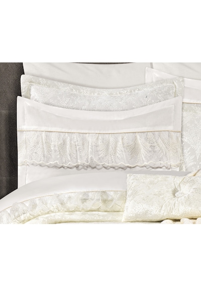 Goldroom Home Buket 11 Parça Nakışlı Nevresim Takımlı,kadife Yatak Örtüsü Ve Battaniyeli Çeyiz Seti Krem