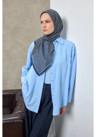 Silk Home Labirent Desen Lyocell Monare Eşarp - 6425 Gece Mavisi