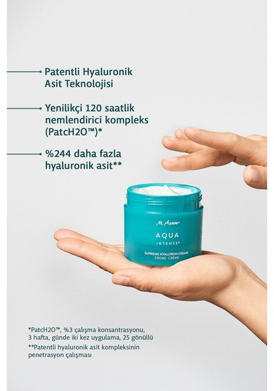 Aqua Intense 120 Saat Etkili Yoğun Nemlendirici Hyaluronlu Parfümsüz Yüz Kremi