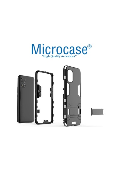 Xiaomi Mi 10 Lite Youth 5G Alfa Armor Standlı Perfect Koruma Kılıf