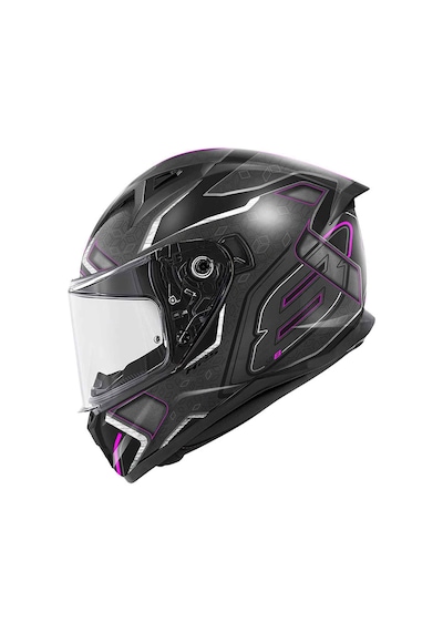 Givi 50.8 Kapalı Motosiklet Kaskı Mat Siyah -Titanyum - Fuşya