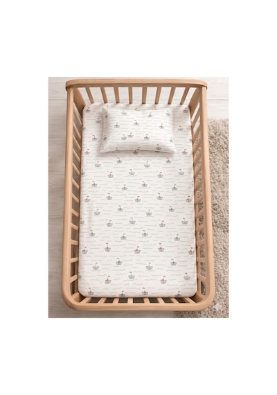 %100 Pamuk Lastikli Bebek Çarşafı + Yastık Kılıfı Park Yatak 60x120 70x110 70x120 Uyumlu Yelkenli