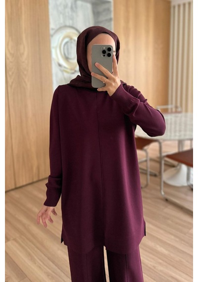 Kahijab Arlena Premium Rayon Takım - Mürdüm Mürdüm