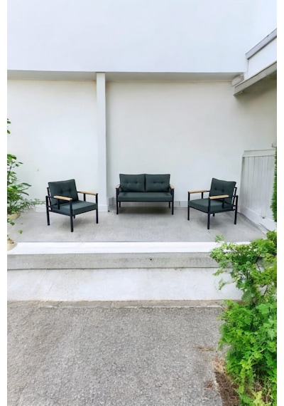 Pi Elize Demonte Bahçe Ve Balkon Mobilyası Çay Seti 2+1+1