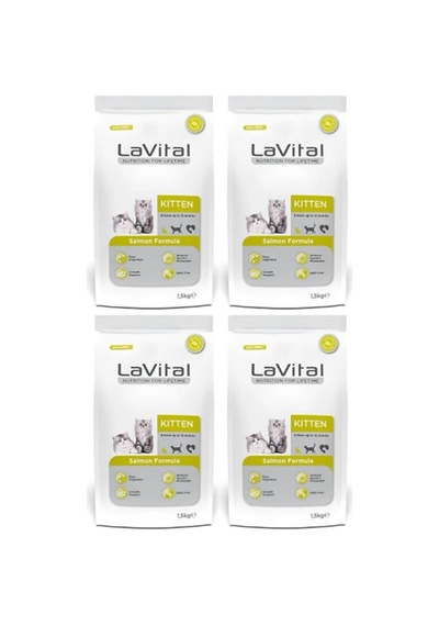 La Vital Kitten Somonlu Yavru Kedi Maması 4 x 1500 G