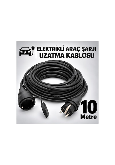 Elektrikli Araç Şarj Cihazları İçin Uzatma Kablosu 3x2.5mm %100 Tam Bakır 10 Metre
