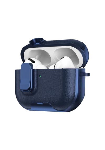 Apple Airpods Pro 3 3.nesil Rova Deri Kılıf - Lacivert