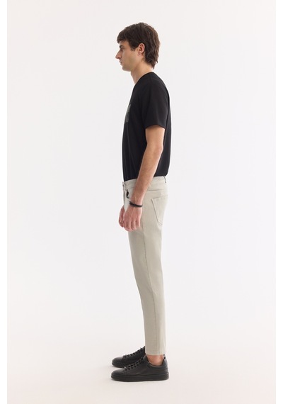 Avva Erkek Nil Yeşili Pamuklu Elastan Roma Crop Slim Fit Jean Pantolon A61y3522