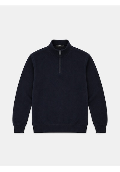 Xint Lacivert Pamuk Dokulu Regular Fit Sweatshirt 300290