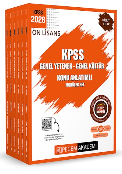 Pegem Yayınları 2026 Kpss Ön Lisans Konu Anlatımlı Modüler Set