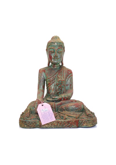 1 Adet Ahşap Oturan Buda Figürü Oturma Pozlu Dekor Heykeli Ve Ev Ofis Dekoru, Wooden Buddha Statue, Buddha Figurine