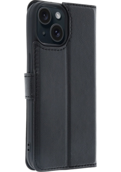 Apple Uyumlu  iPhone 15 Trend S Plus Kapaklı Kılıf Siyah