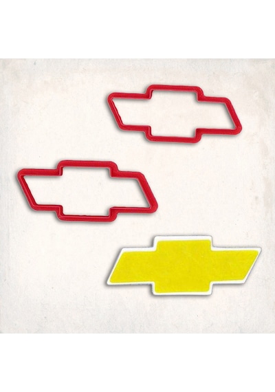 Chevrolet Logo Detay Kurabiye Kalıp Seti 2 Li KIrmızı