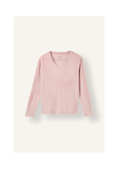 Defacto Regular Fit Uzun Kollu Velur Üst Çizgili Uzun Alt Pijama Takımı A6205ax26aubr86 Pembe-br86