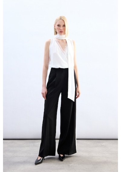 Sateen Dantel Detaylı Bodysuit Bluz - Ekru-136766 Ekru Sateen Dantel Detaylı Bodysuit Bluz - Ekru-136766 Ekru